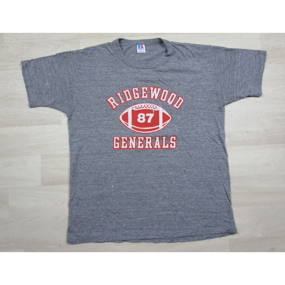 Vintage 80s Russell Athletic Football T-Shirt (L Boxy) Ridgewood Generals Ohio